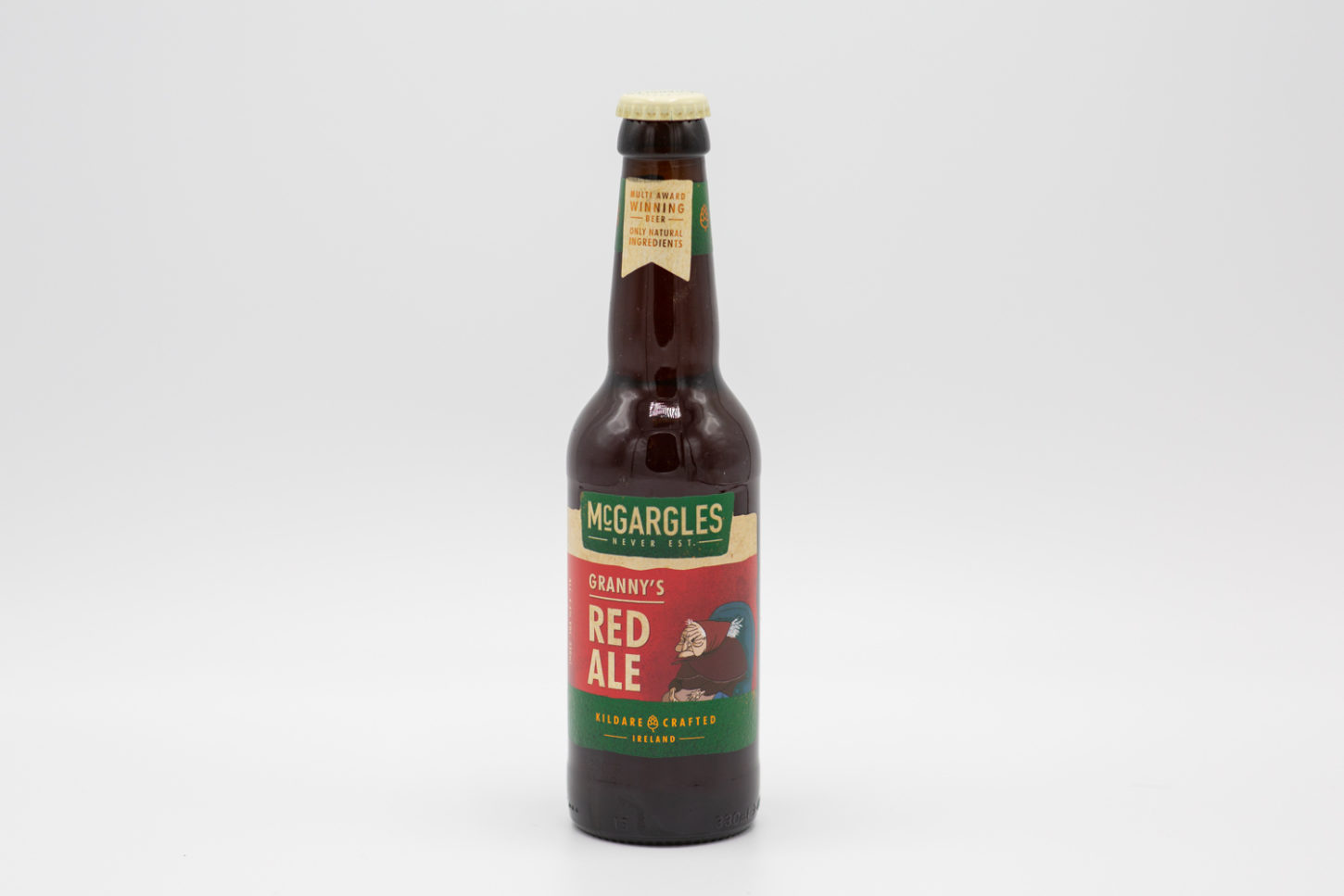 En recension av det Irländska Ale ölet Mcgargles Granny's Red Ale från bryggeriet Rye River Brewing Company i Dublin. Fotograf: Thomas Näslund på affluenza.se.